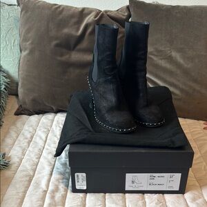 Black studded, rag & bone romi boots